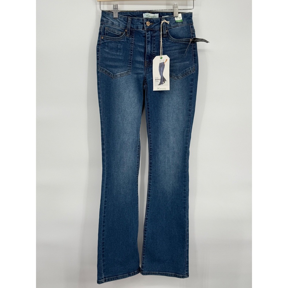 RE Generation by Celebrity Pink Womens Mid Rise Bootcut Jeans‎ Sz 3/26 Bamboo